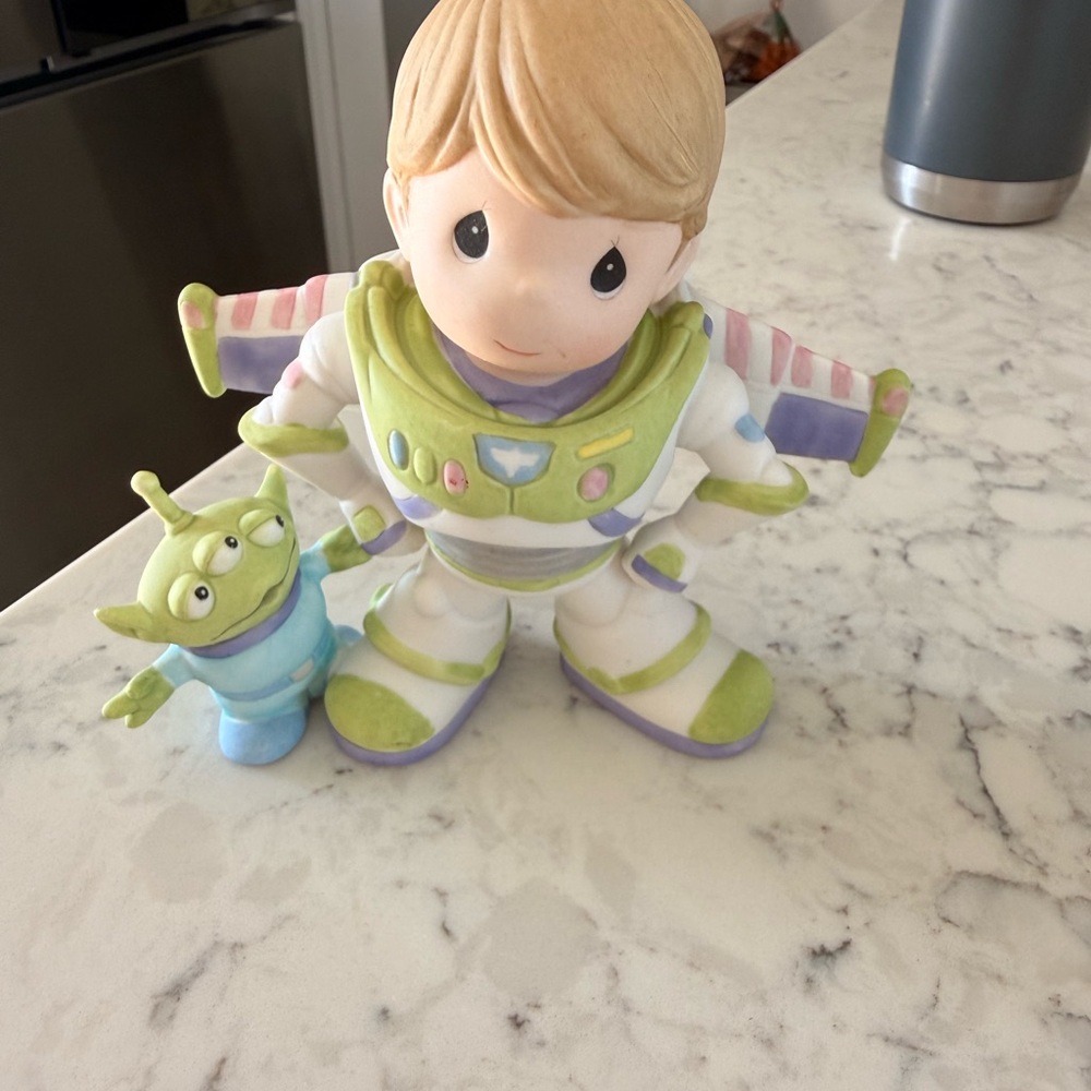 Precious Moments Buzz Lightyear Hand Painted Porcelain Figurine - White and Blue